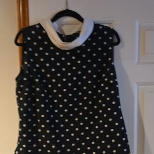 Tommy Hilfiger Black and White Polka Dot Top
